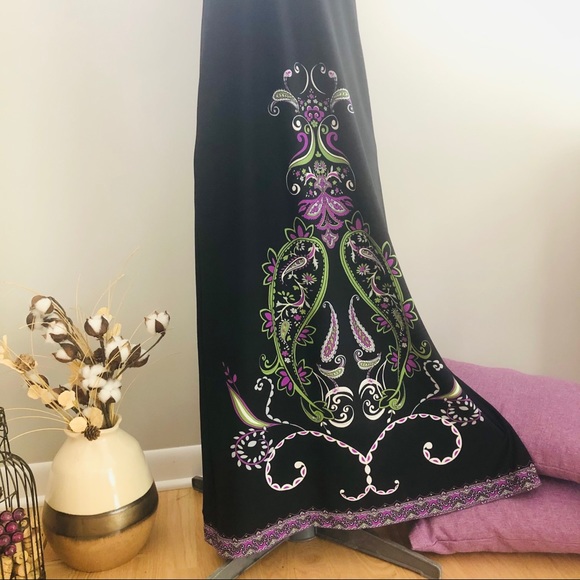 NWOT Elysa Suzanne Strapless Boho Maxi Dress, XS - Picture 2 of 9